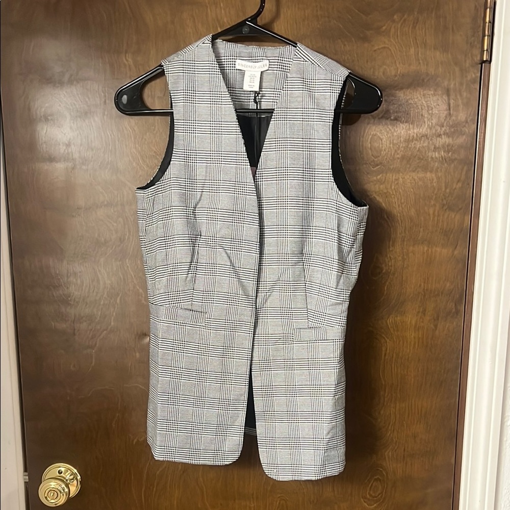 Gray Checkered Vest